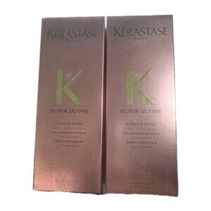 2 Pk Kerastase Elixir Ultime L'Huile Rose Hair Oil - 3.4 fl. oz.